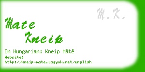 mate kneip business card