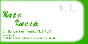 mate kneip business card
